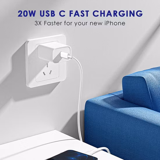 Chargeur mobile ultra rapide pour iPhone Samsung Huawei Xiaomi Pd 20W Super chargeur accessoires de téléphone portable